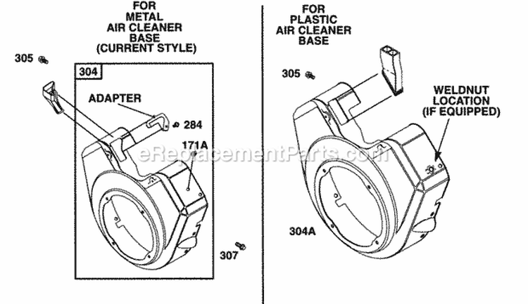 Blower Hsg Chart Diagram and Parts List for 290777-0015-99  Briggs and Stratton Engine